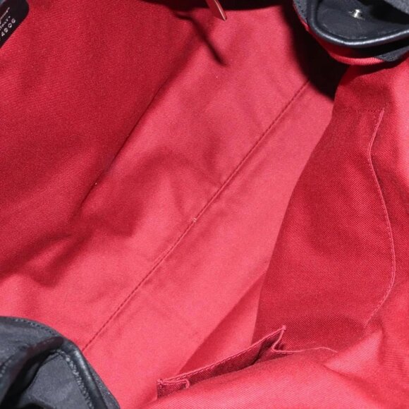 Salvatore Ferragamo Gancini Hand Bag Nylon Black Silver - Picture 14 of 16